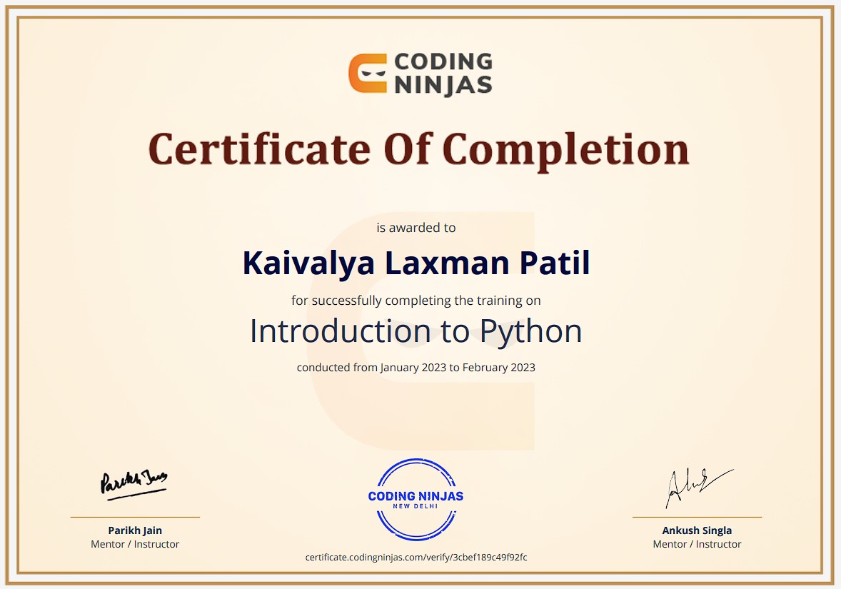 Kaivalya Patil - AI & ML | Python Full Stack | Data Science